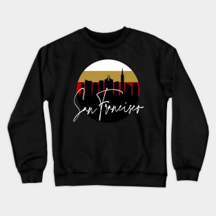 San Francisco Skyline Football Colors Crewneck Sweatshirt